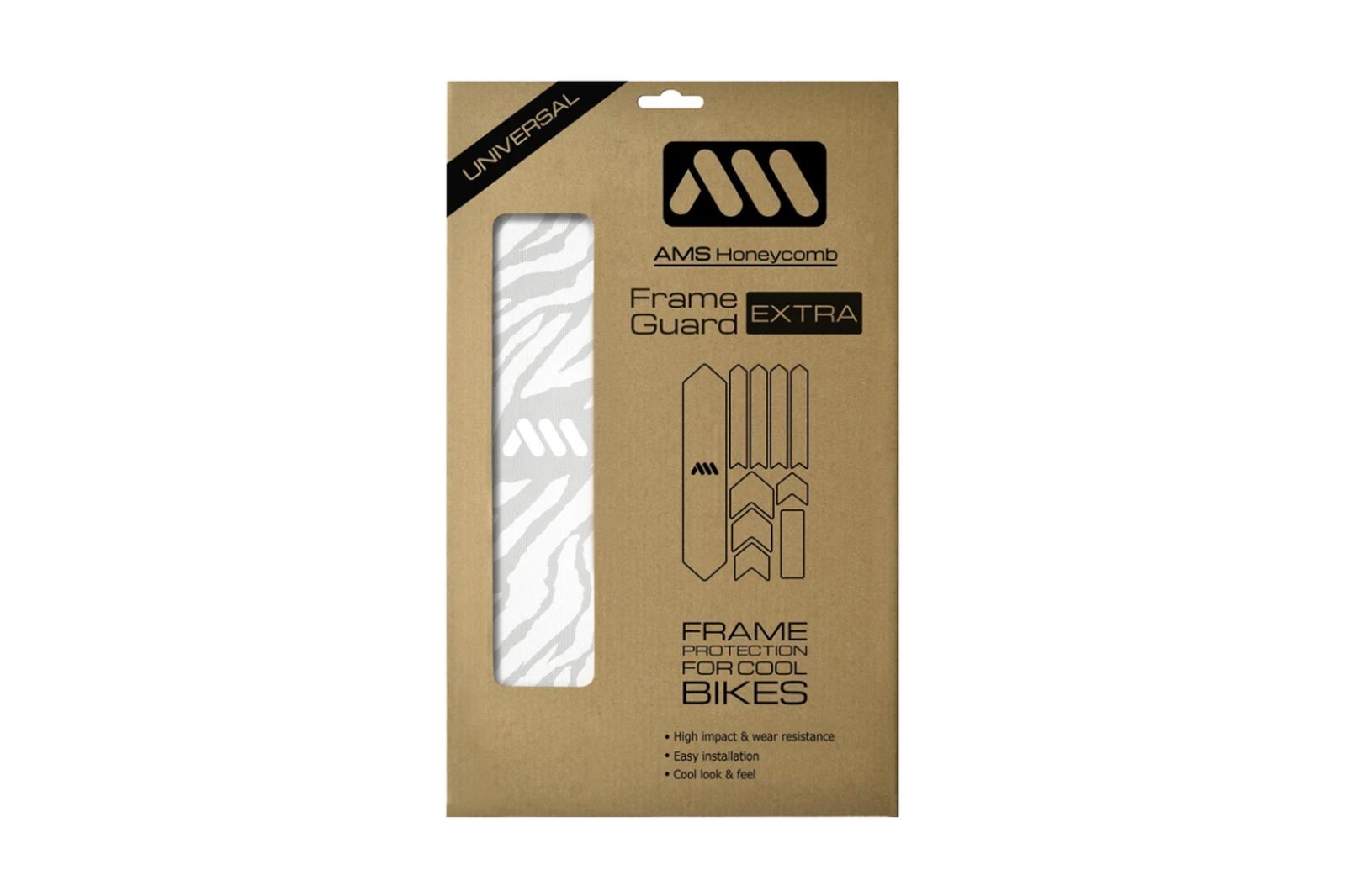 Ochranný polep na rám AMS - EXTRA - Zebra / White