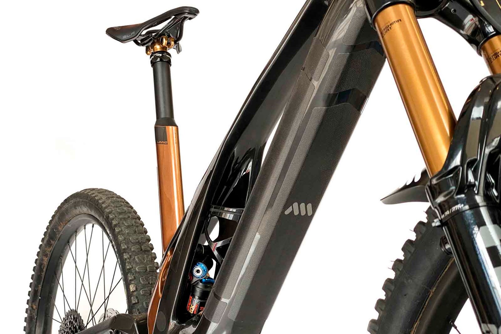 Ochranný polep na rám AMS - E-BIKE - Clear/Silver
