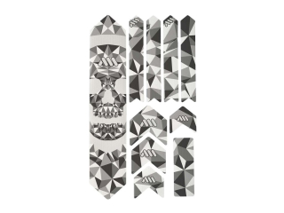 Ochranný polep na rám AMS - EXTRA - Fractal/Skull
